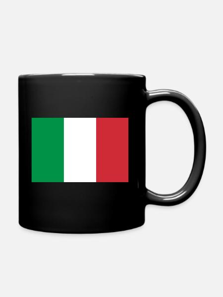 Flag of Italy - Tasse einfarbig - Schwarz