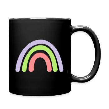 Arc-en-ciel - Mug uni - noir - Droite