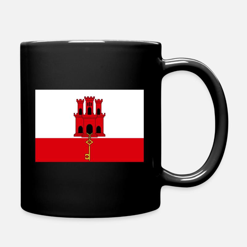 Flagge gibraltar - Tasse einfarbig - Schwarz