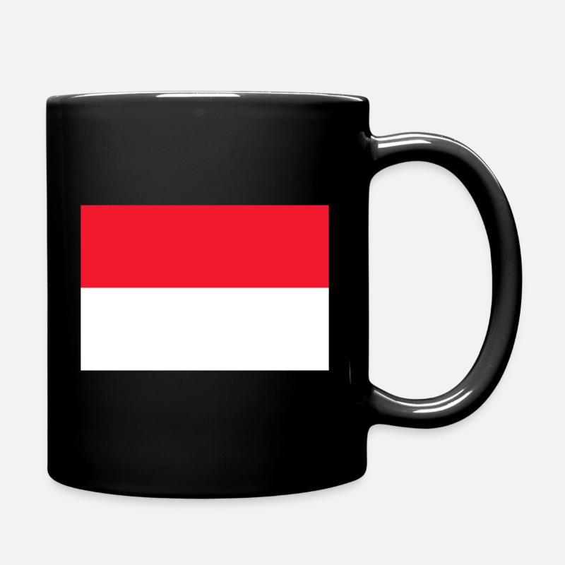 Monaco Flag - Full Colour Mug - black