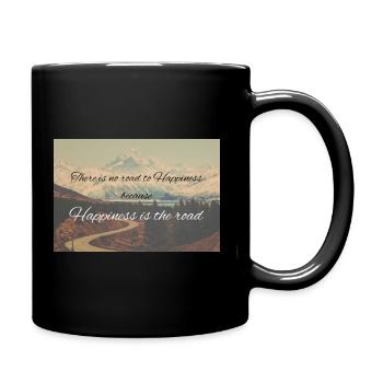 La route du bonheur - Mug uni - noir - Droite