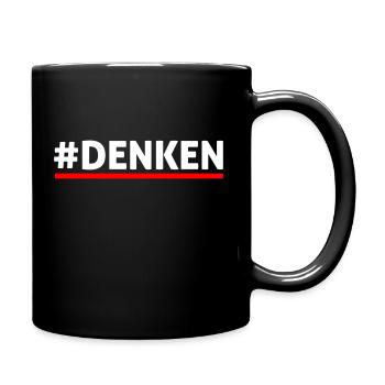 #Denken - Tasse einfarbig - Schwarz - Rechts