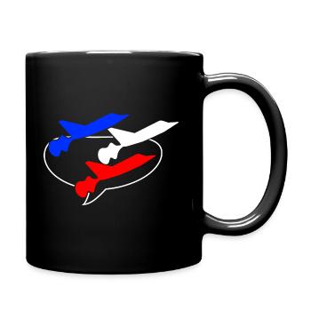 Patrouille de France bleu blanc rouge - Mug uni - noir - Droite