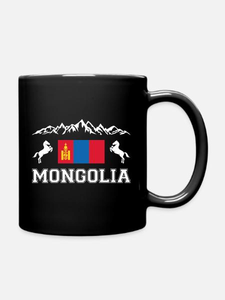 Mongolei - Tasse einfarbig - Schwarz