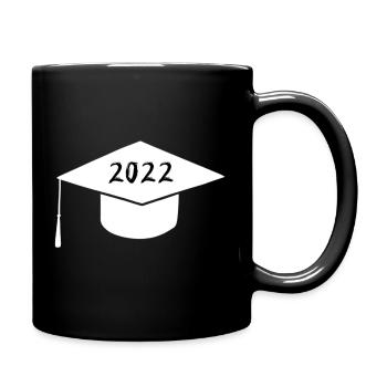 Absolventenhut für Bachelor oder Master - Tasse einfarbig - Schwarz - Rechts