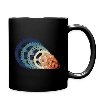 Retro Vintage Radsport Mountainbiking Radsport - Tasse einfarbig - Schwarz - Rechts