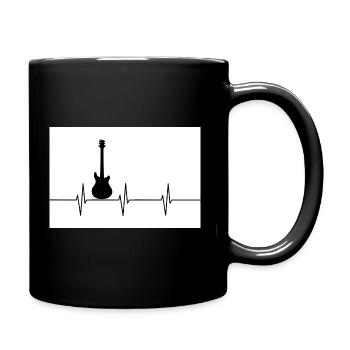Leidenschaft für E-Gitarren - Tasse einfarbig - Schwarz - Rechts