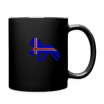 Isländer Tölt - Tasse einfarbig - Schwarz - Rechts