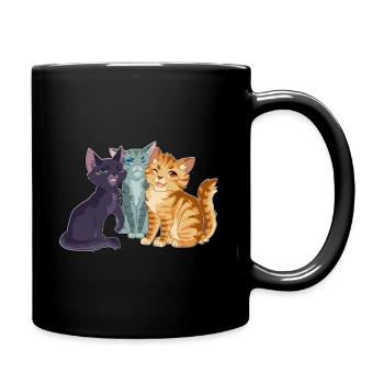 Jayfeather Häherfeder Hollyleaf Lionblaze Katzen - Tasse einfarbig - Schwarz - Rechts
