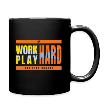 Work Play Hard Dog Sport IGP Mondioring Motif - Full Colour Mug - black - Right