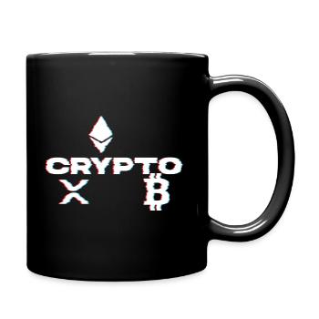 Crypto Glitch - Tasse einfarbig - Schwarz - Rechts