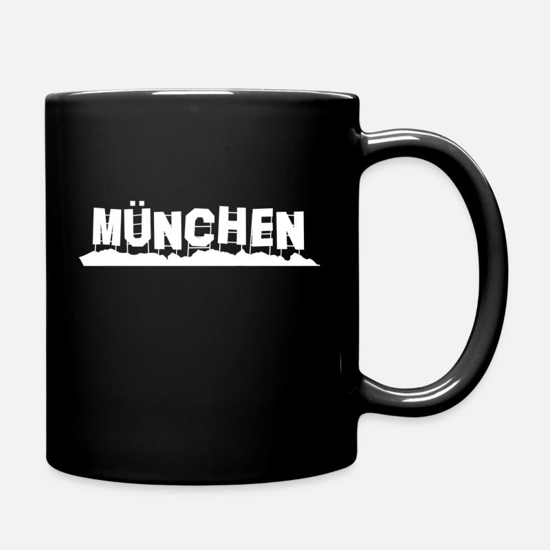 München - Tasse einfarbig - Schwarz