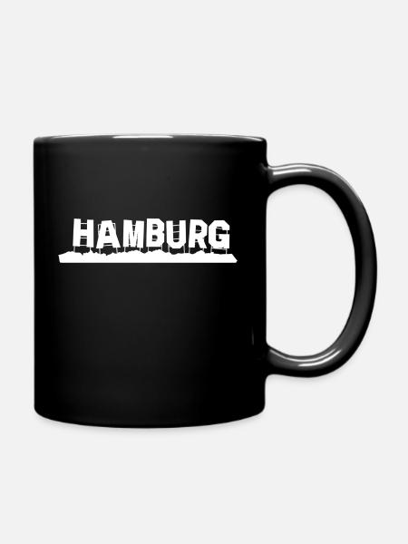 Hamburg - Tasse einfarbig - Schwarz