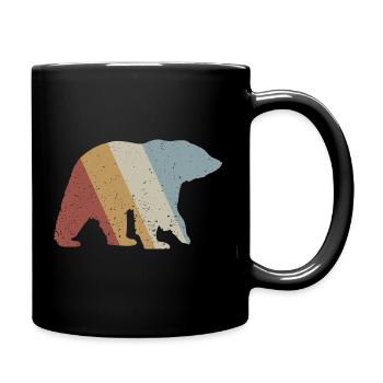 Ours Retro Style Vintage - Mug uni - noir - Droite