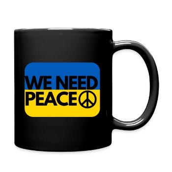 Nous avons besoin de paix Design Europe Ukraine paix - Mug uni - noir - Droite