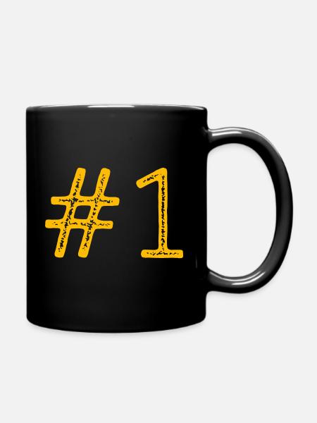 Erster Platz Nummer Eins Gewinner - Tasse einfarbig - Schwarz