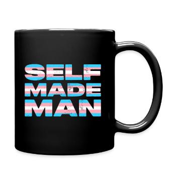 Selfmade Man Transgender LGBTQ CSD Pride - Full Colour Mug - black - Right