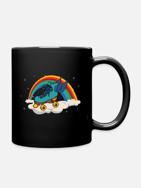 Retro Roller Skates - Tasse einfarbig - Schwarz