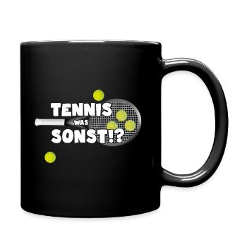 tennis matchball tennis ball tennis court - Full Colour Mug - black - Right