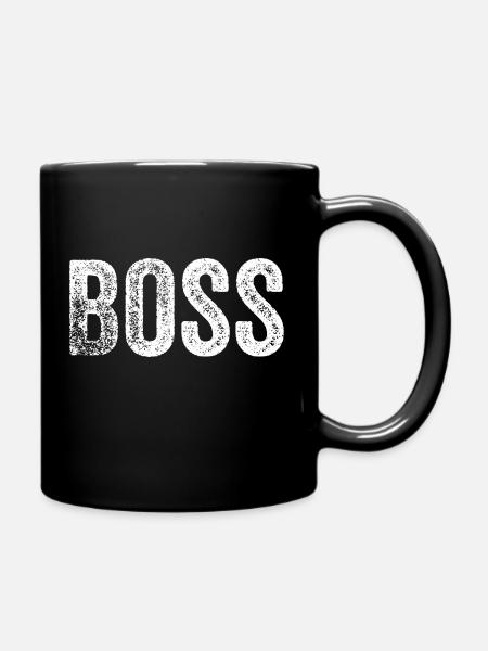 lustiger Chef - Tasse einfarbig - Schwarz