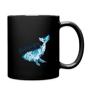 Galapagos Islands whale - Full Colour Mug - black - Right