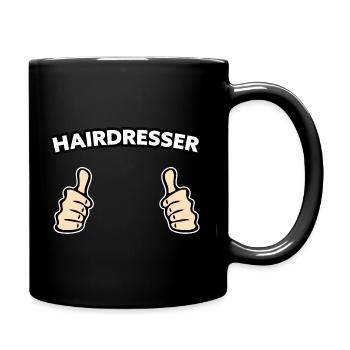 Hairdresser profession gift idea - Full Colour Mug - black - Right
