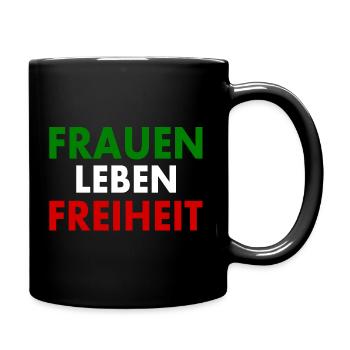 Frauen leben freiheit - Tasse einfarbig - Schwarz - Rechts
