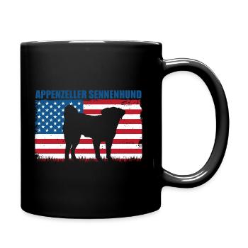 Appenzeller Sennenhund - Tasse einfarbig - Schwarz - Rechts