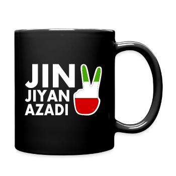jin jiyan azadi - Mug uni - noir - Droite