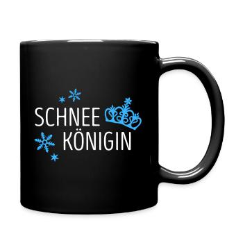 Schneekönigin - Tasse einfarbig - Schwarz - Rechts