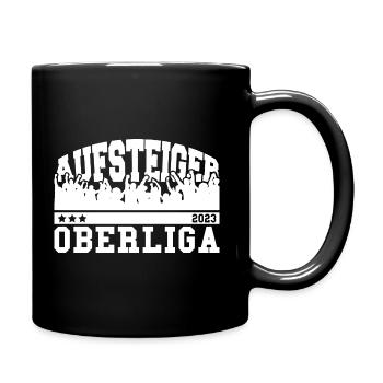Aufsteiger 2023 Oberliga Aufstieg Fußball - Tasse einfarbig - Schwarz - Rechts