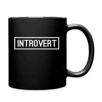 Boîte introvertie blanche - Mug uni - noir - Droite