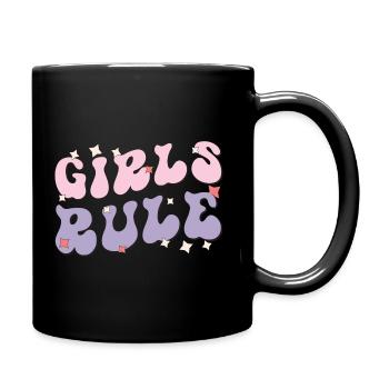 Règle des filles - Mug uni - noir - Droite
