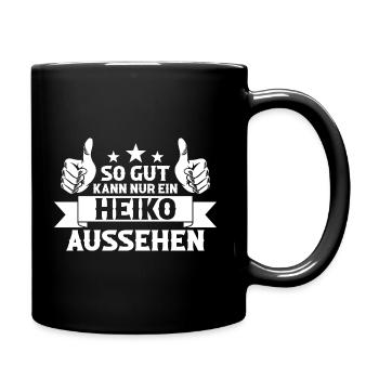 Heiko - Tasse einfarbig - Schwarz - Rechts