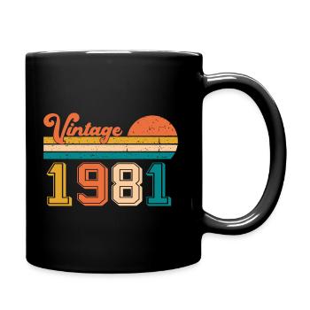 Vintage 1981 - Full Colour Mug - black - Right