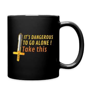 Take this - Full Colour Mug - black - Right