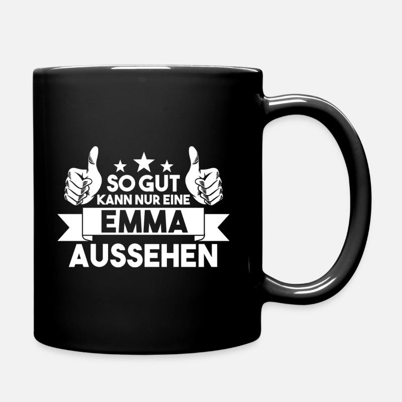 Vorname Emma - Tasse einfarbig - Schwarz