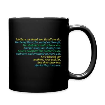 mothers poem 3 - Full Colour Mug - black - Right