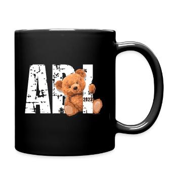 Abschlussshirt 2023 mit Bär Teddybär Geschenk - Tasse einfarbig - Schwarz - Rechts