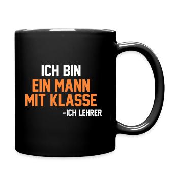 Schullehrer Lehrer - Tasse einfarbig - Schwarz - Rechts