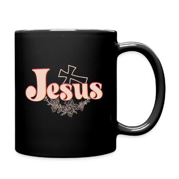 Jesus Crucifix - Full Colour Mug - black - Right