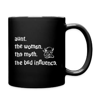 aunt the woman the myt. The Bad Influence - Retro - Full Colour Mug - black - Right