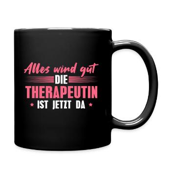 Heilberuf Ärztin Psychologie Therapeutin Geschenk - Tasse einfarbig - Schwarz - Rechts