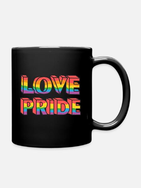 Love Pride Rainbow - Tasse einfarbig - Schwarz