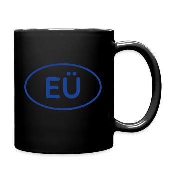 Autocollant EÜ - Mug uni - noir - Droite