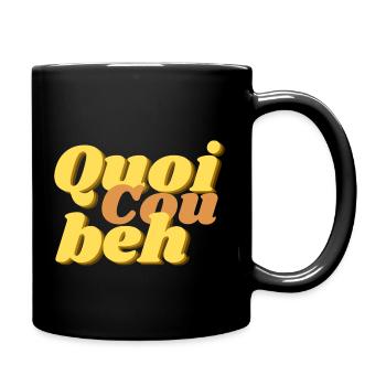 Quoicoubeh D2 - Mug uni - noir - Droite