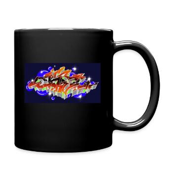 Graffiti - Tasse einfarbig - Schwarz - Rechts