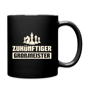 Schach Zukünftiger Großmeister Schachspieler - Tasse einfarbig - Schwarz - Rechts