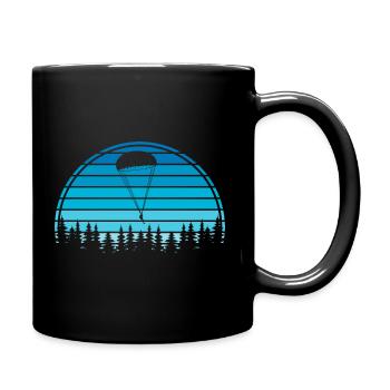 Fallschirmspringen Paraglider Luftsport Fallschirm - Tasse einfarbig - Schwarz - Rechts