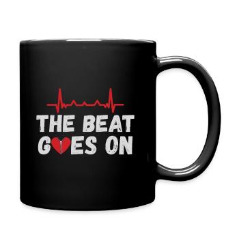Herzoperation - Operation am offenen Herzen - Tasse einfarbig - Schwarz - Rechts